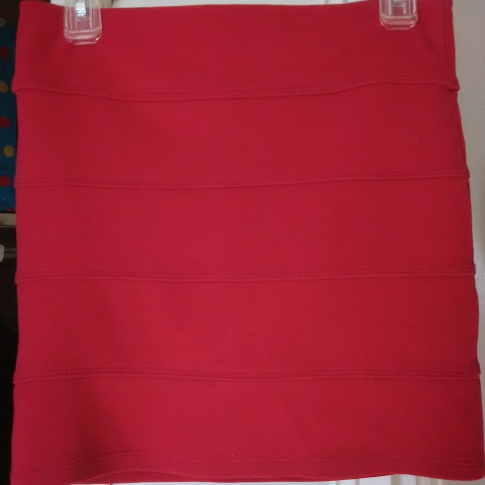 Charlotte Russe Red Stretch Skirt